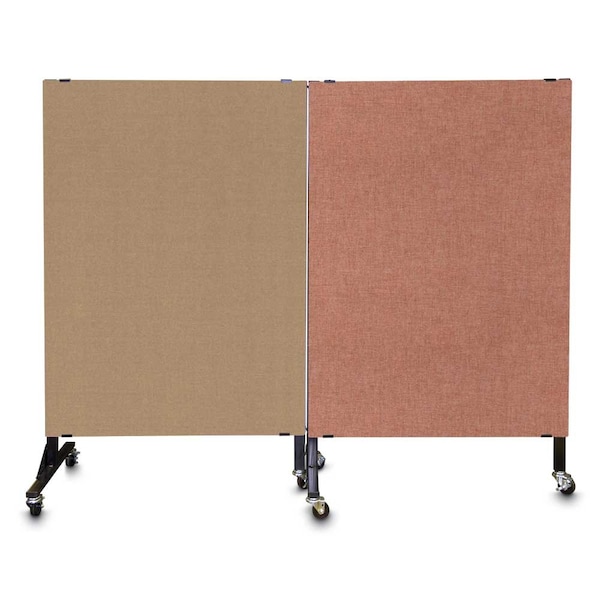 United Visual Products Enclosed Corkboard, 1 Door, 72"x48", 4" Fra UV3426-SATIN-DBURGU - main